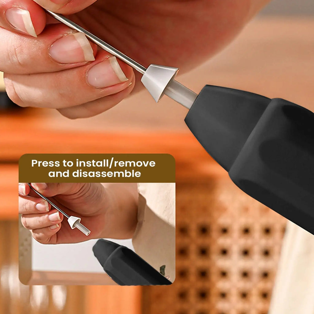 Rechargeable Handheld Milk Frother 3-Speed Electric Whisk Coffee