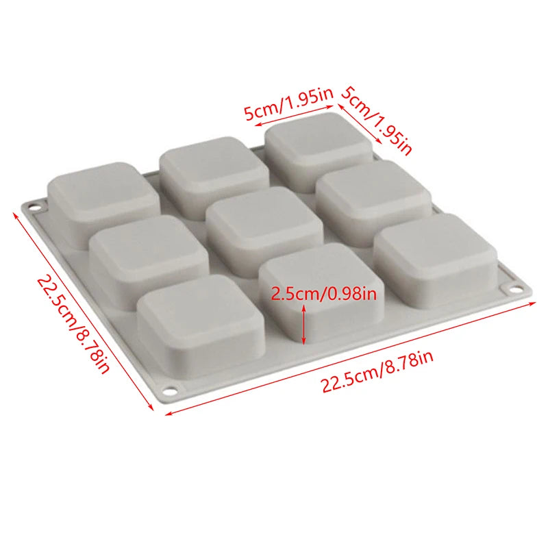 Lotion Bar Square Rectangle Reusable Silicone Soap Making Molds Mold Zpaxo onesize