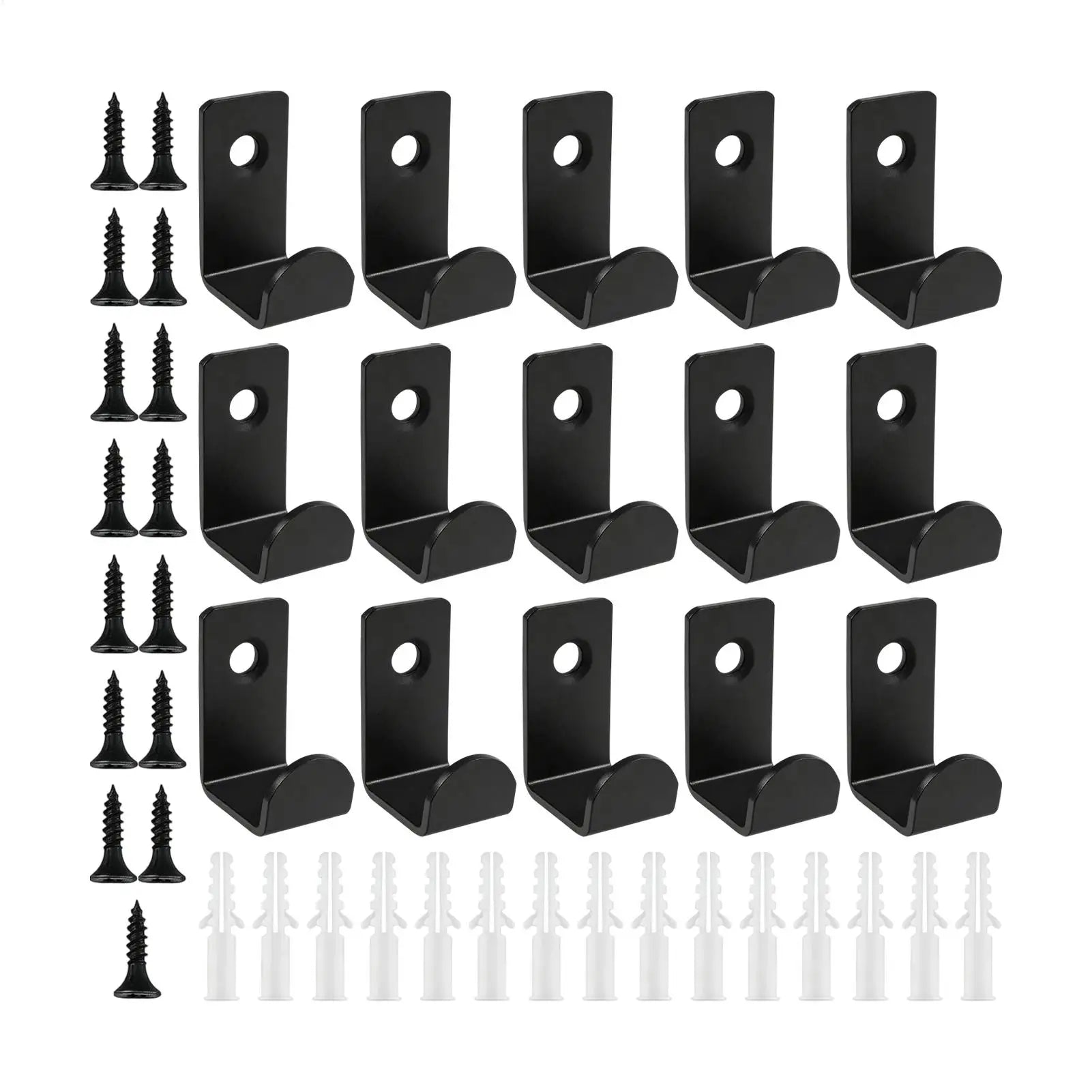 Clothes Hooks Wall 15 Clothing Hanger Key Holder Screw Mount Coat