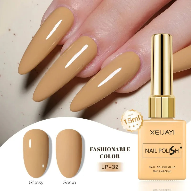 Colored Nail Varnish Gel 60 Colors Gloss Matte Ice-clear Nails Polish Zpaxo 32