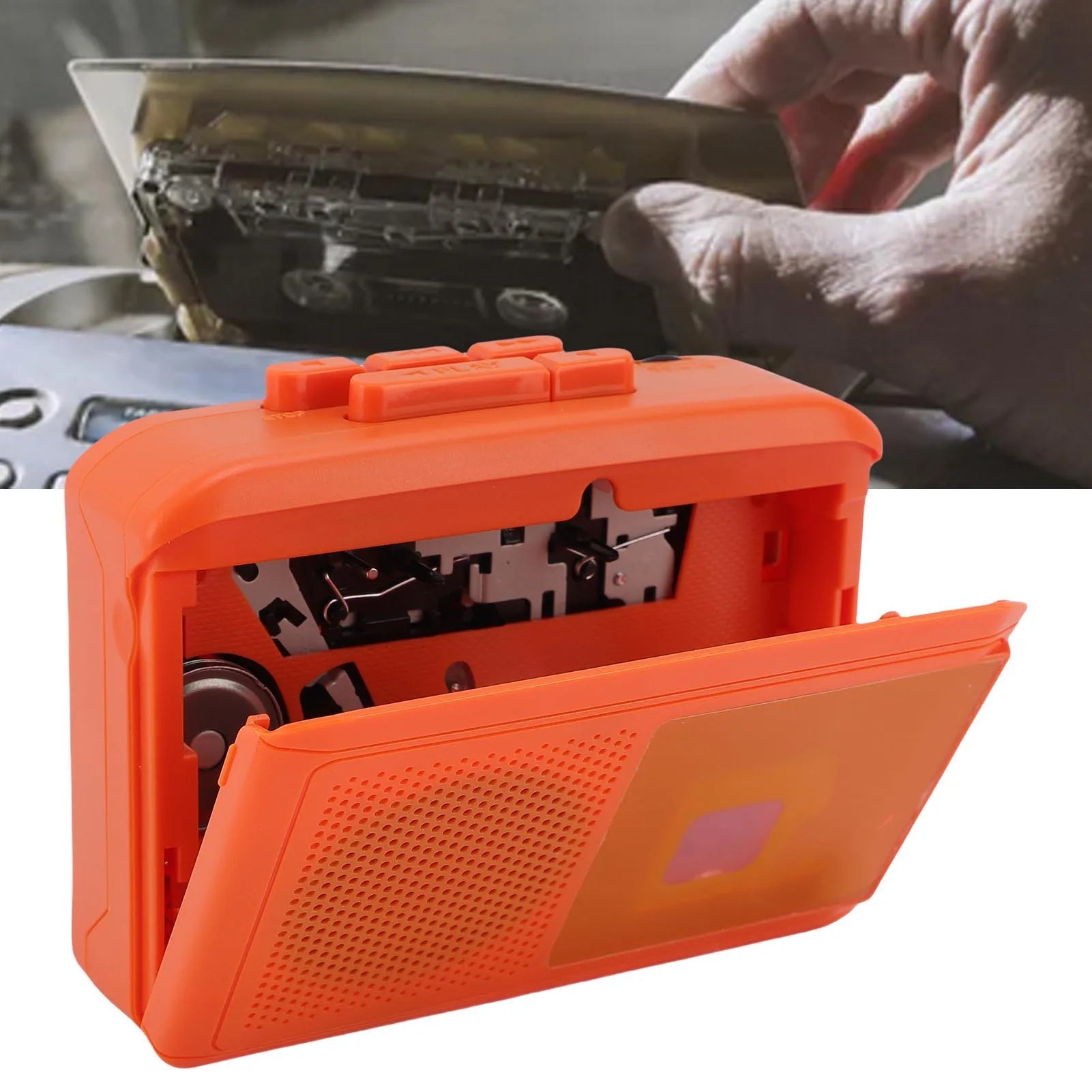 Portable Cassette Player Recorder Multifunctional Tape Player 3.5mm Jack Cassette Tape Player for Study Work Life Zpaxo