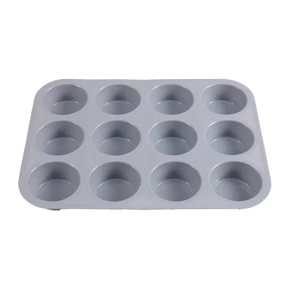 Nonstick Silicone Mini Muffin Pan Baking Pans Food Grade Cupcake Zpaxo Light Grey