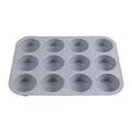 Nonstick Silicone Mini Muffin Pan Baking Pans Food Grade Cupcake Zpaxo Light Grey