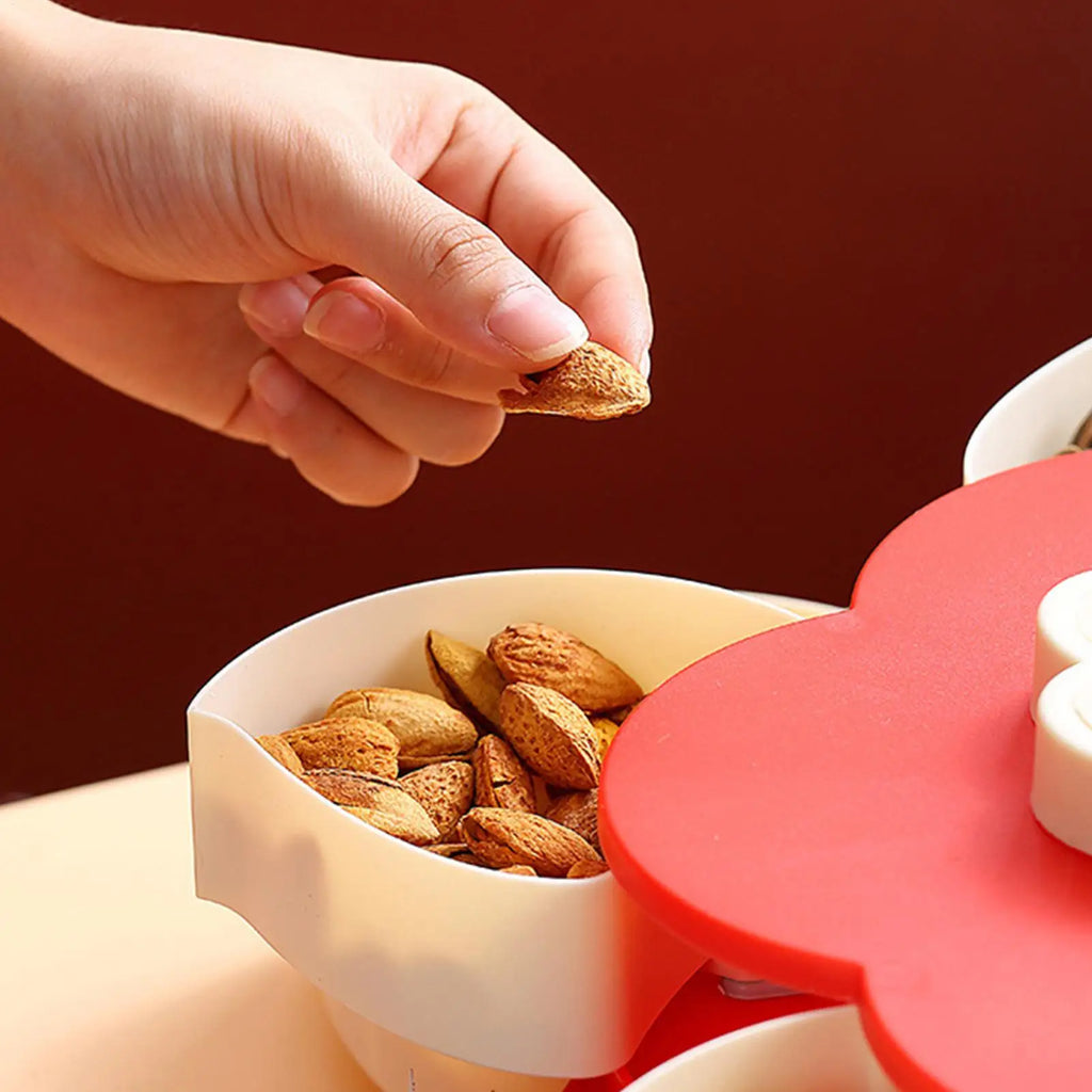 Serving Tray Dividers Petal Shape Rotating Divided Storage Container