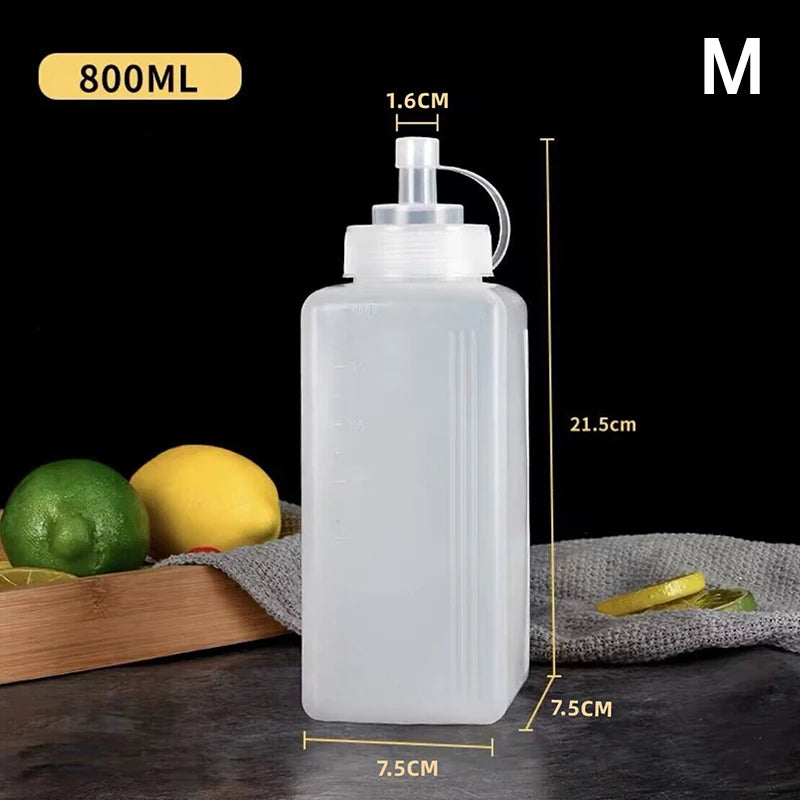 A600 800 Squeeze Sauce Bottles Condiment Dispenser Large Mouth Zpaxo M800ml