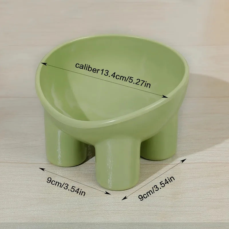 Elevated Cat Bowl Stand Durable Plastic Pet Food Water Dish Sleek