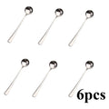 Stainless Steel Long-handled Ice Teaspoon Coffee Spoon Cream Stirring