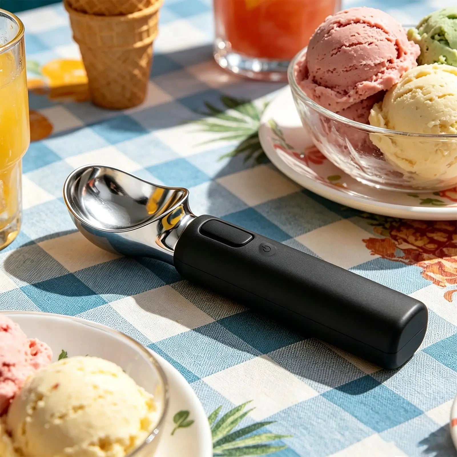 Heated Ice Cream Scoop 3-Speed Heat Conductive Hard Scooper Cheese