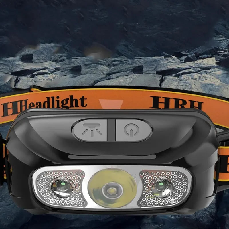 XPG LED Headlamp – USB Rechargeable, Motion Sensor & Waterproof