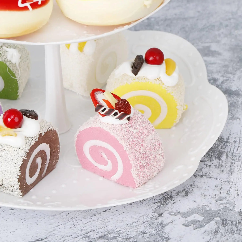 Simulation Swiss Roll Cake Model PU Dessert Fake Food Decor