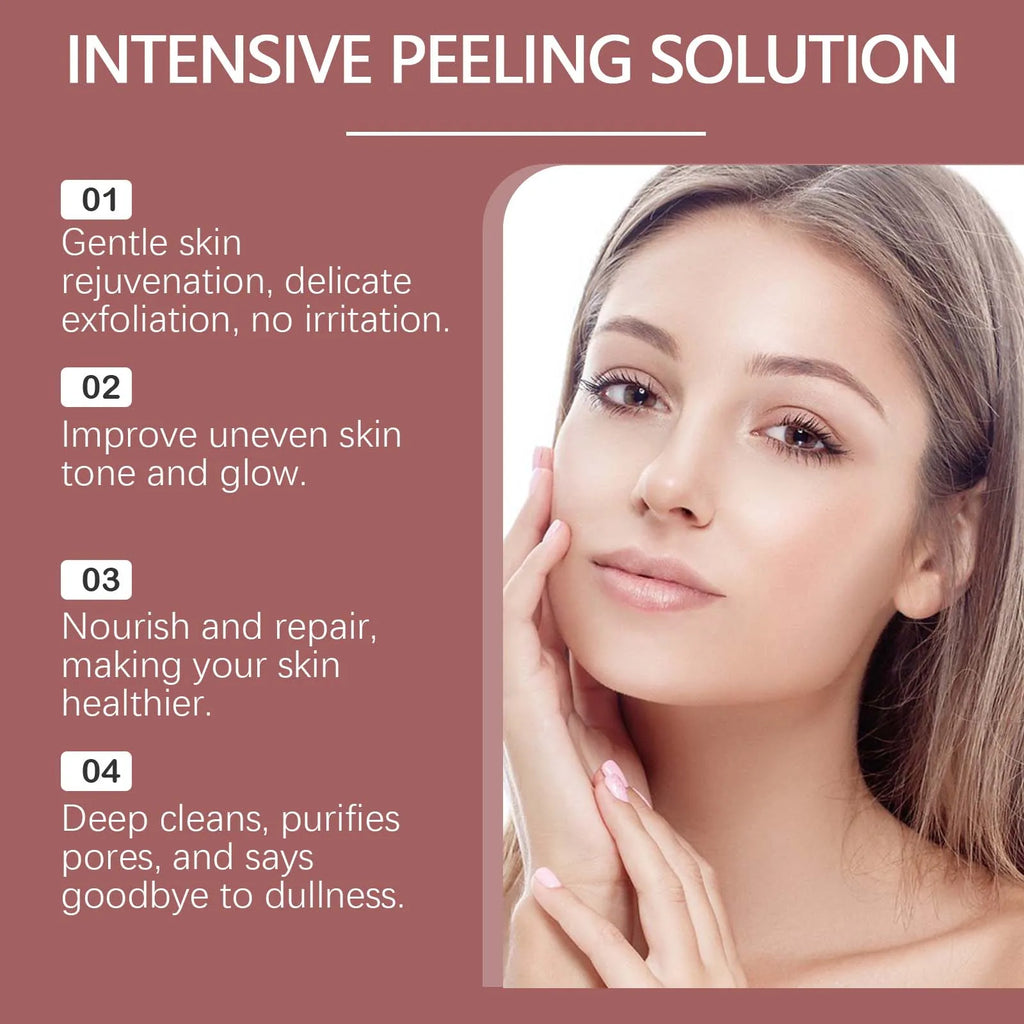 Peeling Face Serum Anti Acne Brightening Exfoliating Shrink Pores Salicylic Acid AHA Serum Reduces Blackheads Smoothing Facial Zpaxo