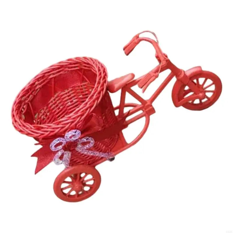 Bicycles Woven Basket Versatiles Rattans Bike Mounted Planter Indoor