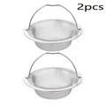 2/4PCS Stainless Steel Kitchen Sink Filter Kitchen Garbage Food Residue Dishsink Filter With Handle Metal Sink Strainer Zpaxo A2