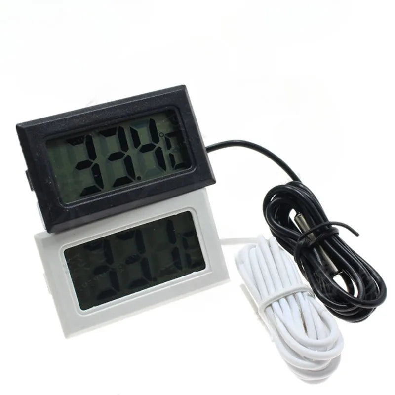 Car Digital Thermometer Mini LCD Temperature Indoor Outdoor Aquarium Temperature Tester Monitor Embedded Temperature Sensor Zpaxo
