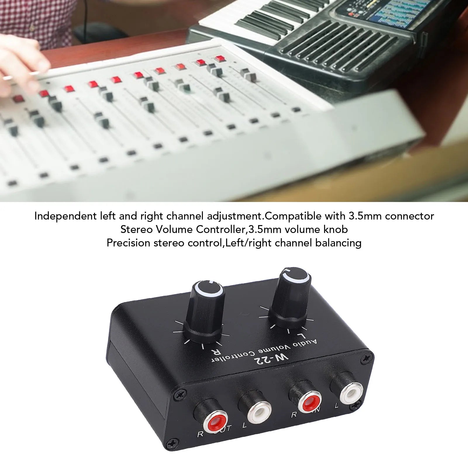 Volume Control Box Balance Adjuster Small Attenuator Knob Line Stereo