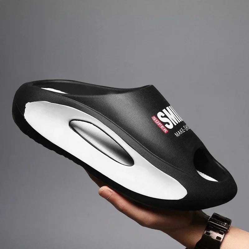 Slippers Men Women Eva Soft Bottom Thick Comfortable Shock-absorbing Zpaxo HY2306Black 36-37