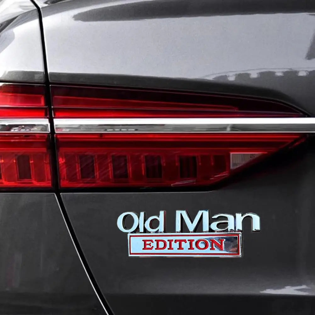 3D Metal Chrome Old Man Edition Car Emblem Badge Sticker Car Emblem Sticker Zpaxo