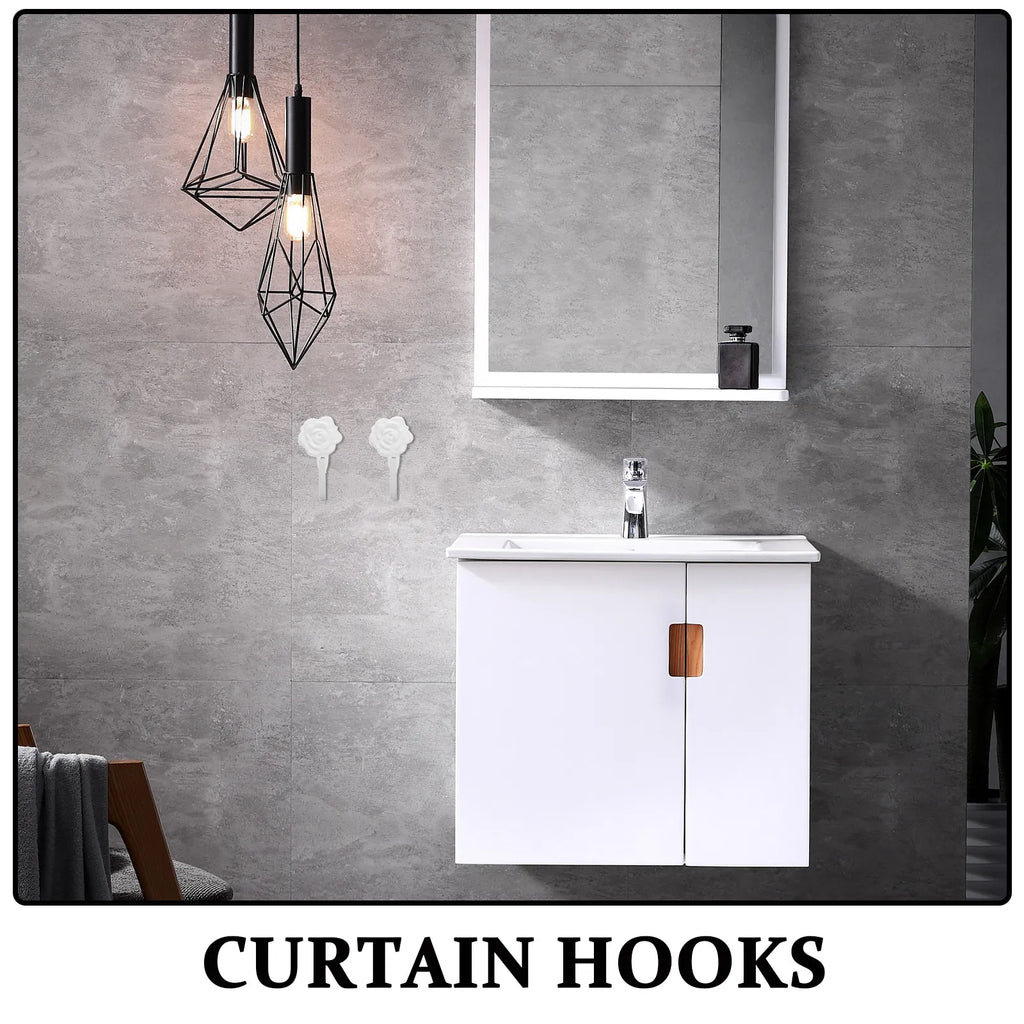 2Pcs Curtain Hooks European Style Iron Metal Flower Drapery Holdbacks Wall Mounted for Curtains Hats Scarves Coats