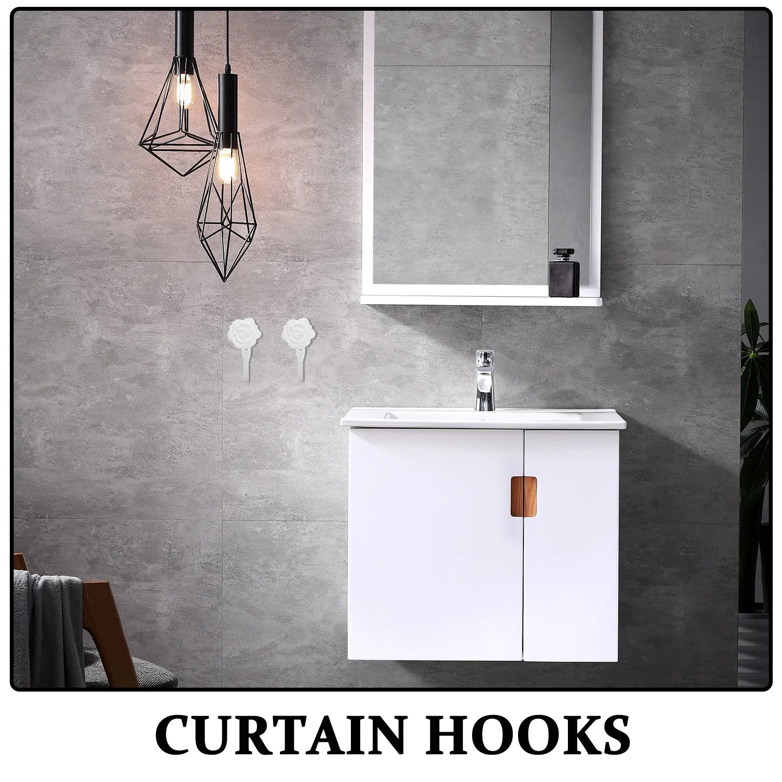 2Pcs Curtain Hooks European Style Iron Metal Flower Drapery Holdbacks Wall Mounted for Curtains Hats Scarves Coats
