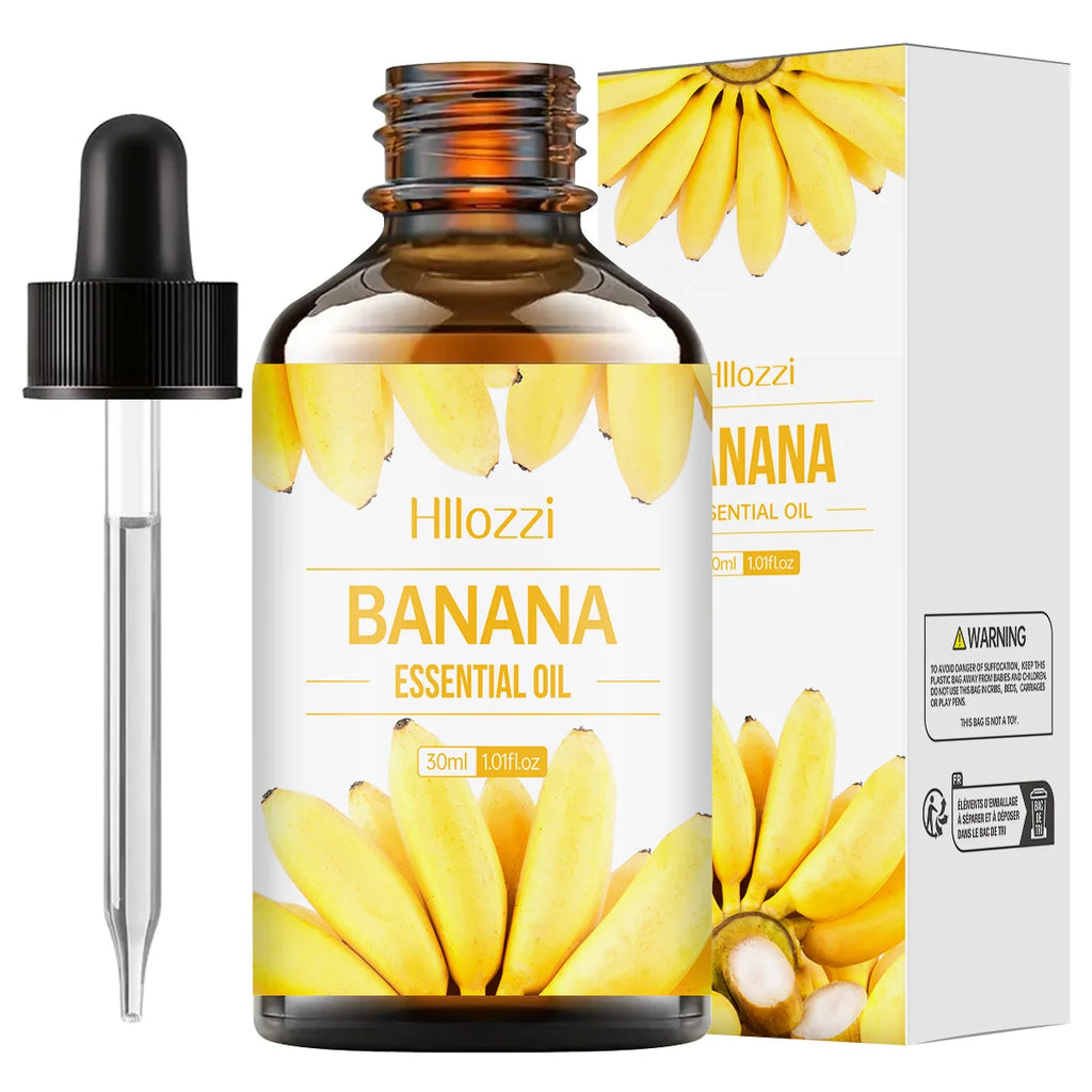 30ml banana essential oil brightens skin, moisturizes, repairs hair, aromatherapy humidifier soap, multifunctional essential oil Zpaxo YELLOW 30ml Fruit