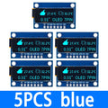 SSD1306 7PIN 0.91 inch 128x32 SPI OLED Module 0.91" OLED Display Module White Blue OLED Screen Board For Arduino Zpaxo 5PCS blue