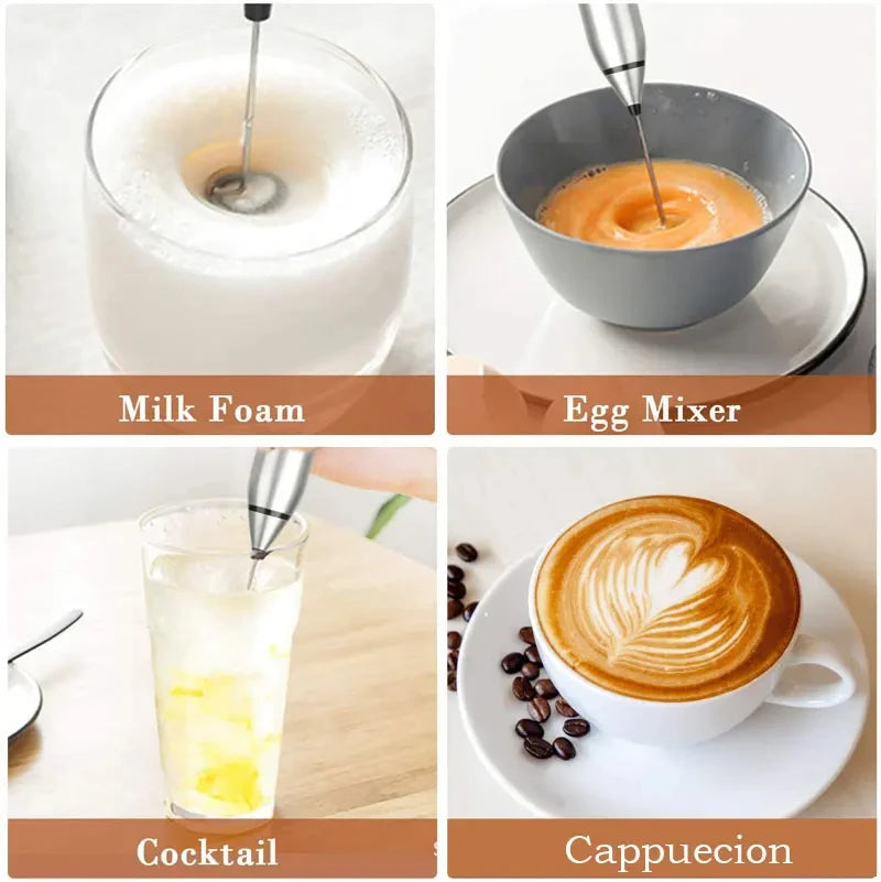 Portable Electric Milk Frothers Handheld Blender USB Mini Coffee Maker Whisk Mixer Cappuccino Cream Egg Beater Food Blender Zpaxo
