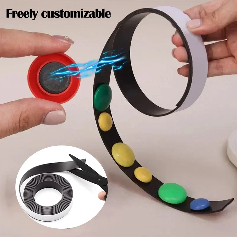 1M Self Adhesive Magnetic Strips Strong Tape Flexible Magnet Strip