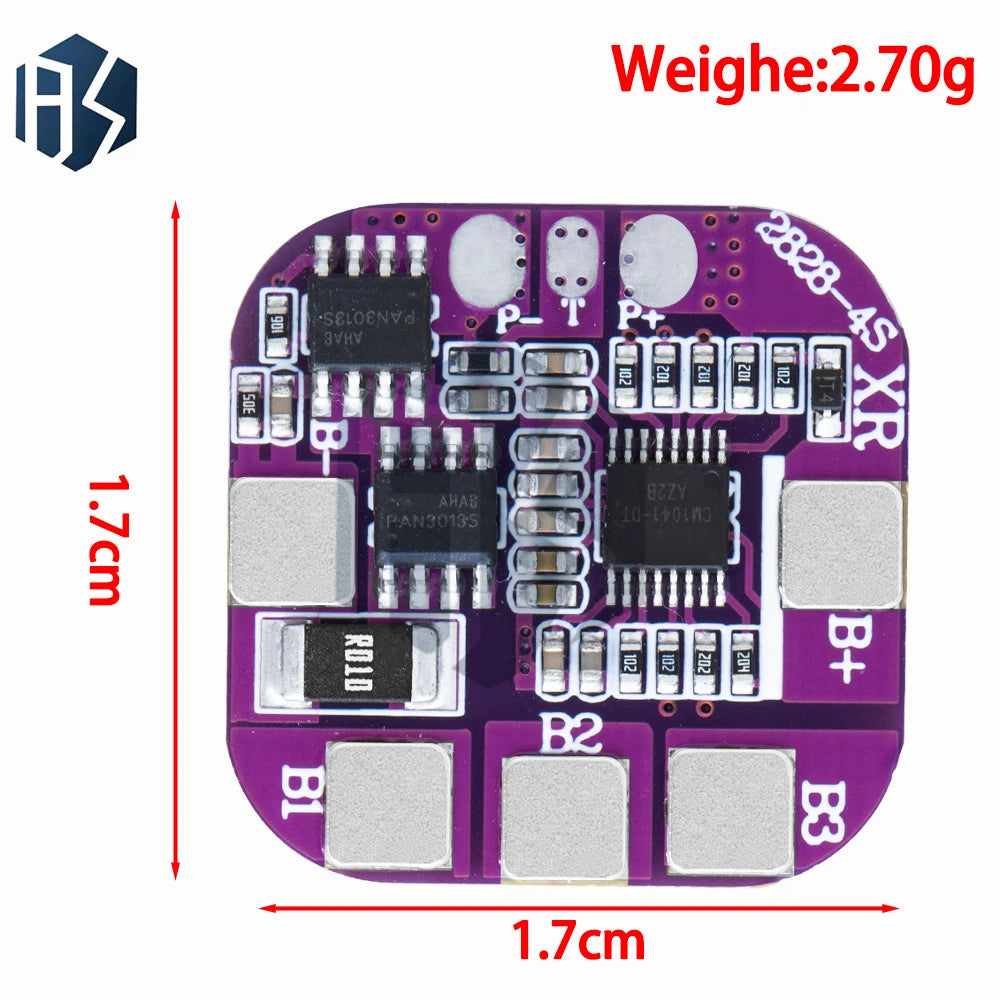 4S 5A 3.7v 16.8V 14500 Battery Packs Charge Board BMS 14.8V Same Port Lithium Battery Protection Board Zpaxo