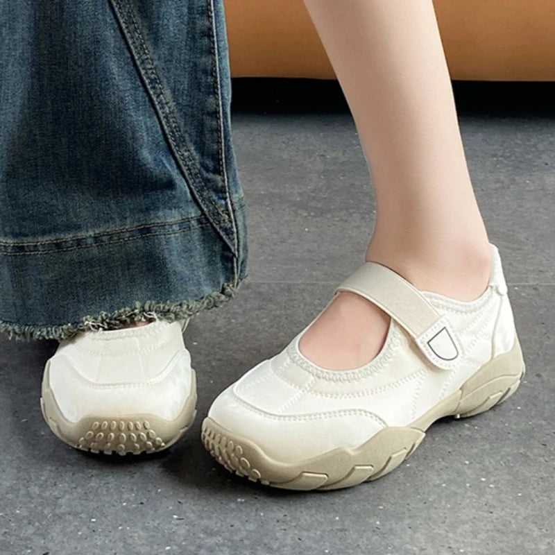 2026 Women's Round Closed Toe Spring Autumn Single Shoes Women Zpaxo