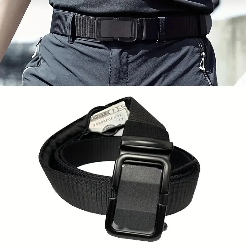 Travel security insurance anti-theft invisible money-hiding belt with hidden zipper, wallet belt and waist pouch Zpaxo