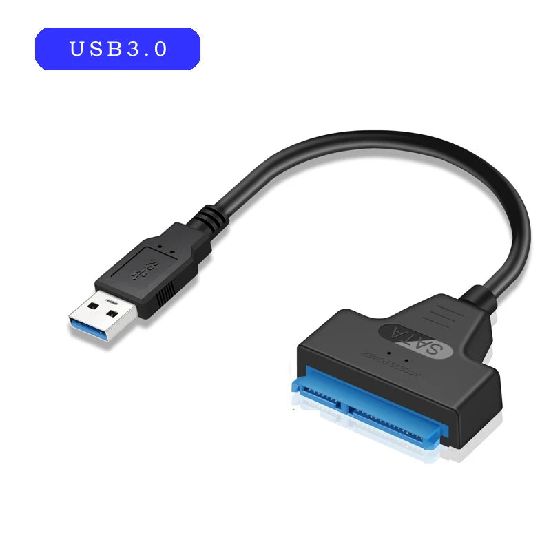 SATA to USB 3.0 / 2.0 Cable Up to 6 Gbps for 2.5 Inch External HDD SSD Hard Drive SATA 3 22 Pin Adapter USB 3.0 to Sata III Cord Zpaxo USB3.0 30CM