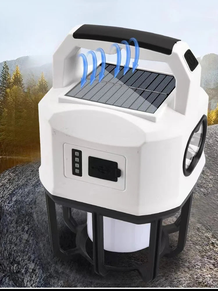 Solar Camping Lantern with Power Bank & USB Charging – LED Solar Camping Lantern Zpaxo