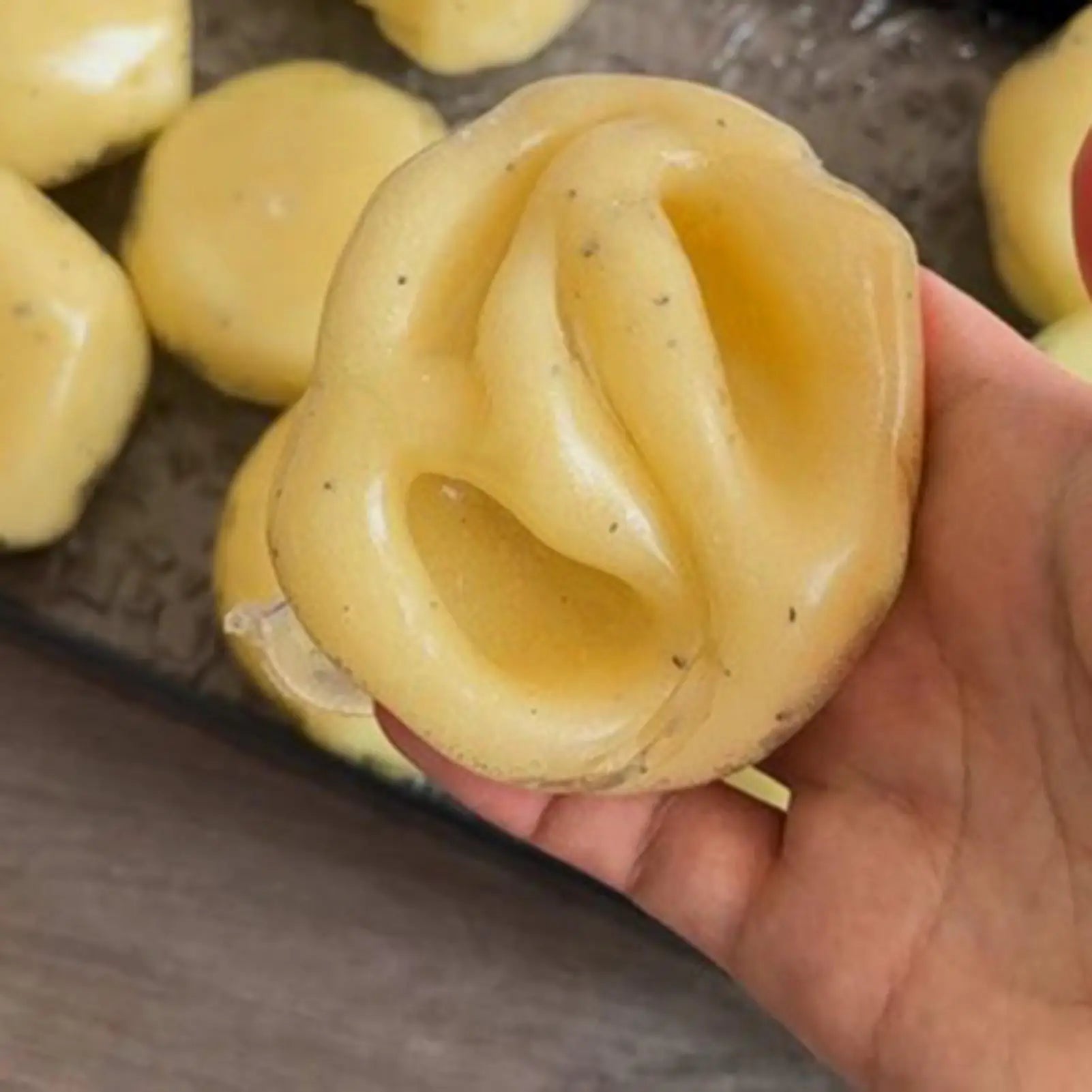 Handmade Mashed Potato Squeeze Toy Realistic Soft Stress Relief Toy Funny Home Decoration Gifts Zpaxo