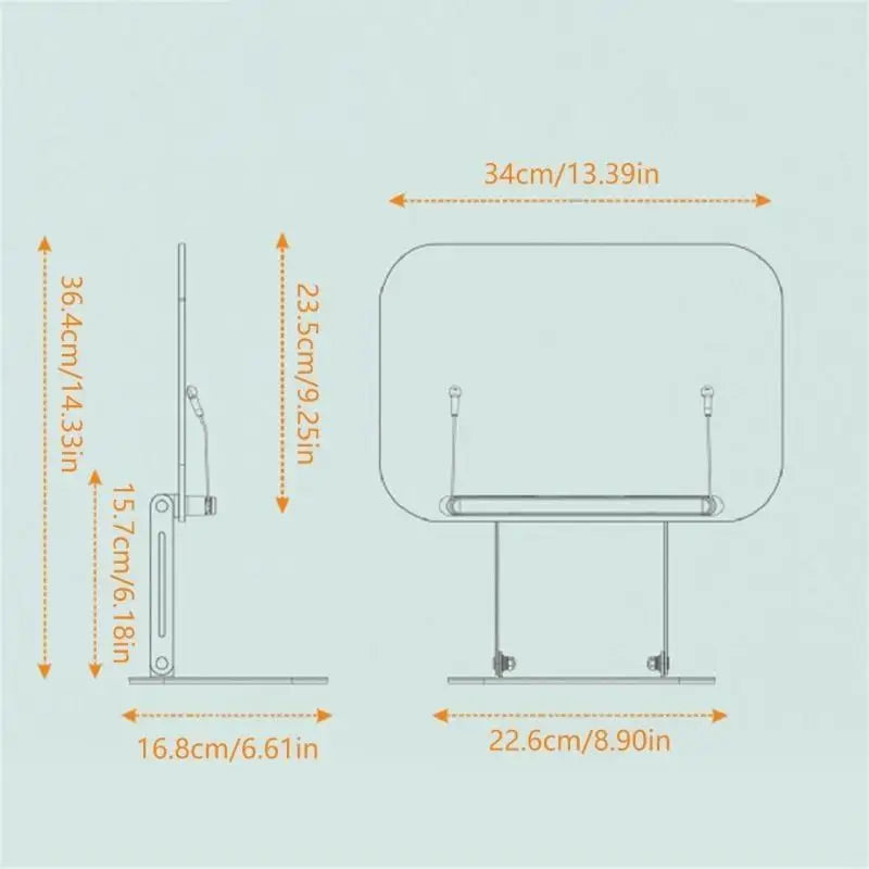 652F Adjustable Acrylic Book Stand Holder 360 Rotatable Option Zpaxo