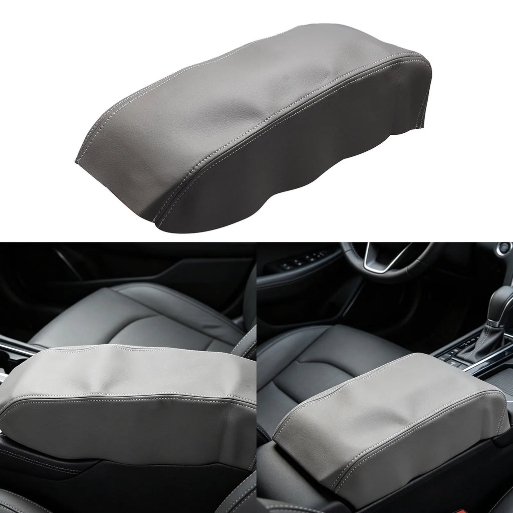 Center Console Lid Armrest Leather Cover Skin Waterproof Breathable