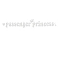 Passenger Princess Car Stickers Self Adhesive Reflective Decals Zpaxo white-12cmx2cm