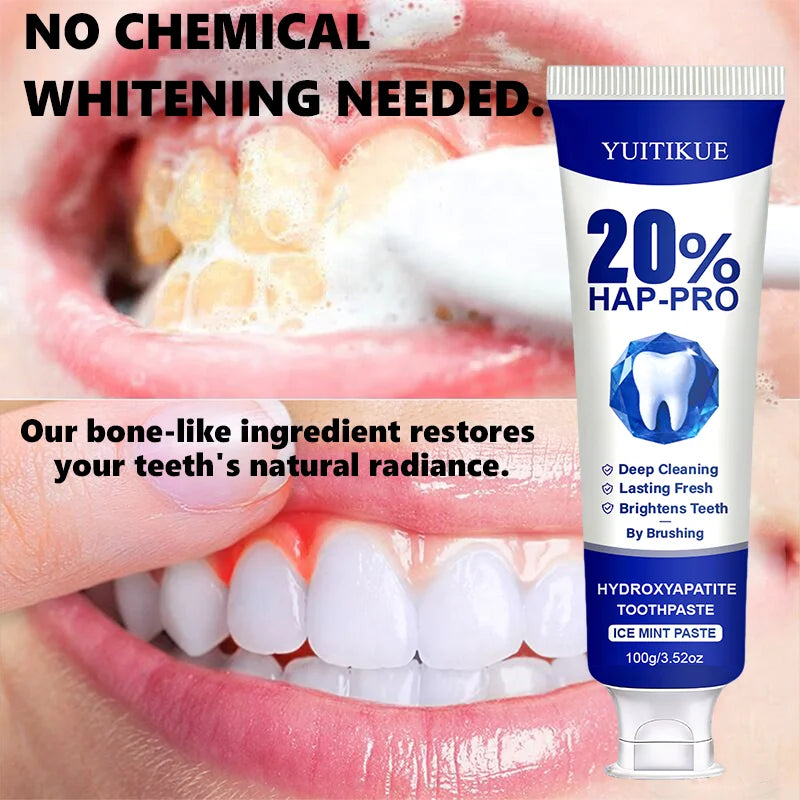 YUITIKUE Ice Mint Toothpaste 20% HAP-PRO | Whiten & Fresh Breath Whitening Toothpaste Zpaxo