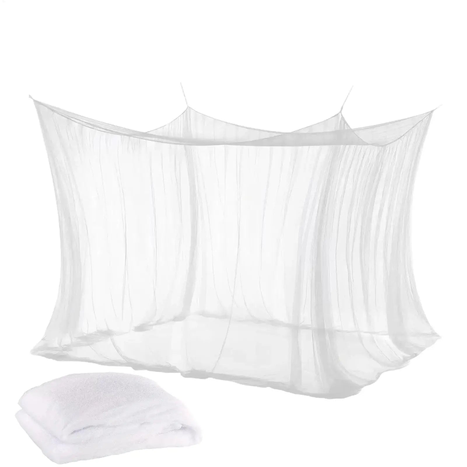 Four-Door Square Mosquito Canopy Net – Bed, Patio & Camping Mosquito Canopy Net Zpaxo