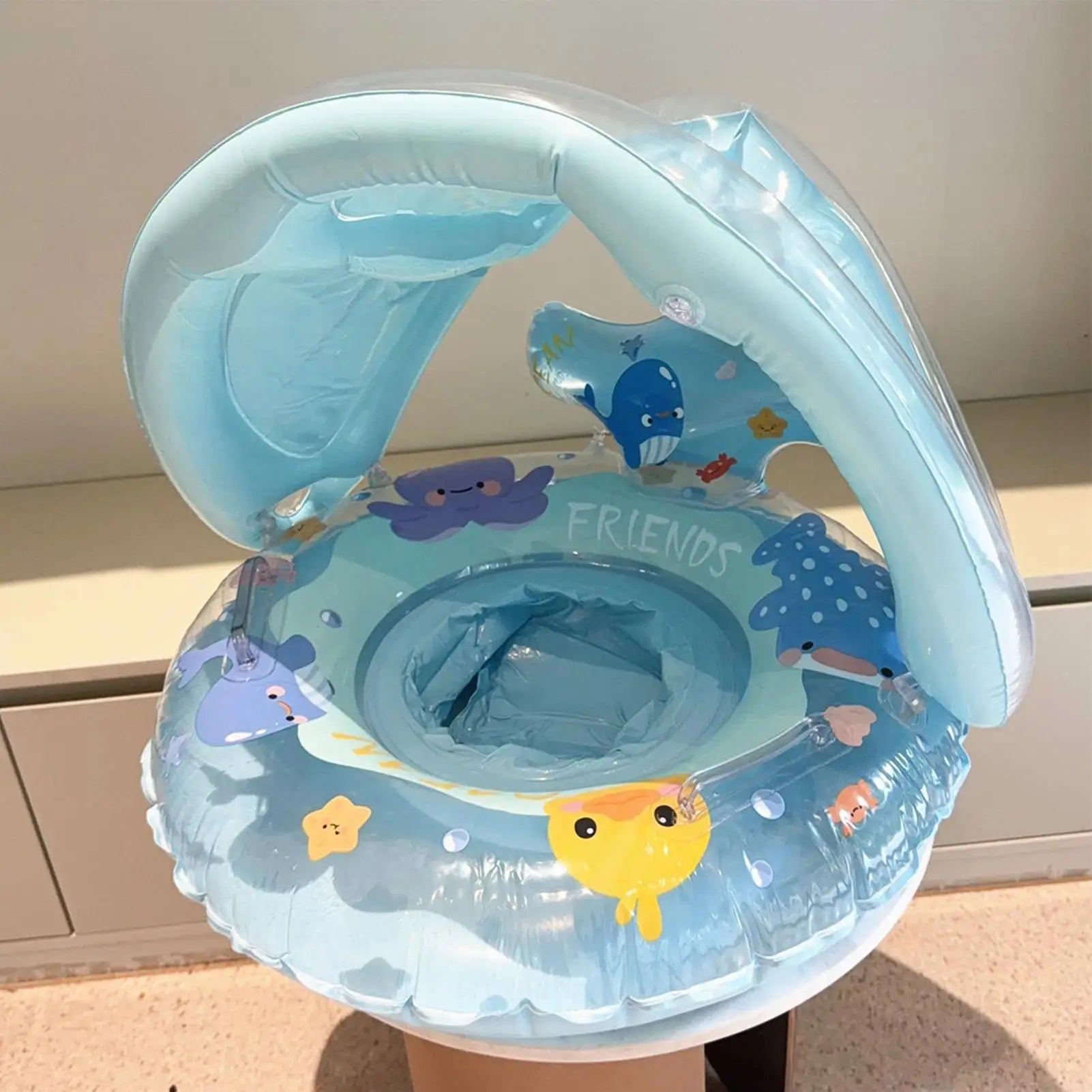 Sunshade Swim Ring Inflatable Pool Float Tube Swimming Circle