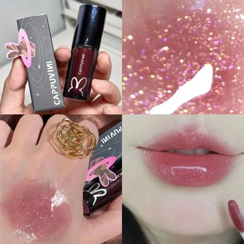 Shiny Diamond Lip Gloss Moisturizing Crystal Mirror Water Glaze Long