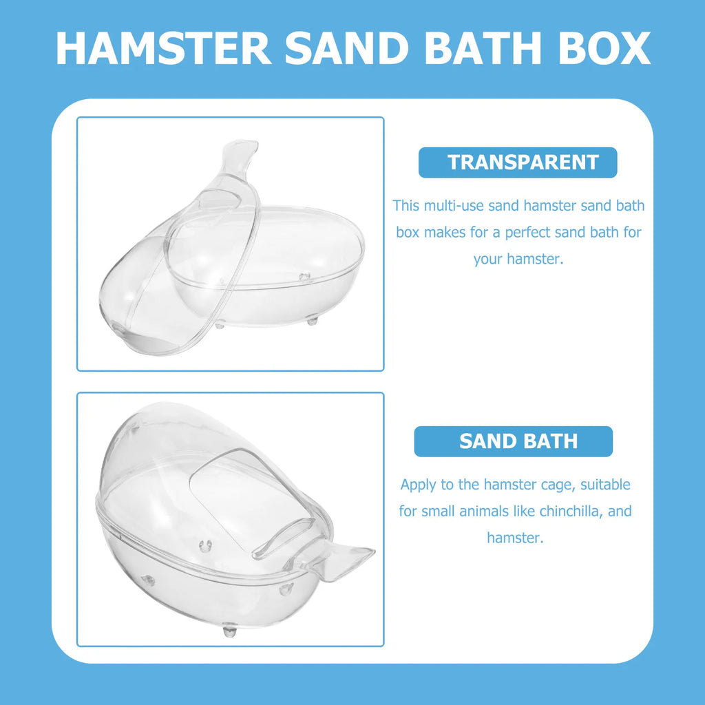 Hamster Sand Bath Box Deepened Container Small Pet Bathtub Sauna Room