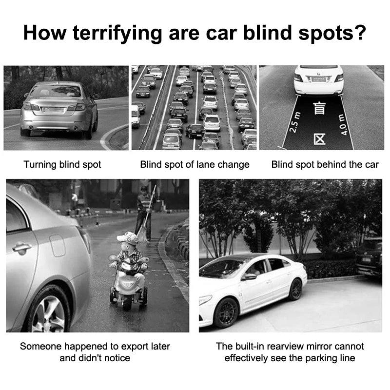 Adjustable Convex Blind Spot Mirror – Wide Angle Car Safety