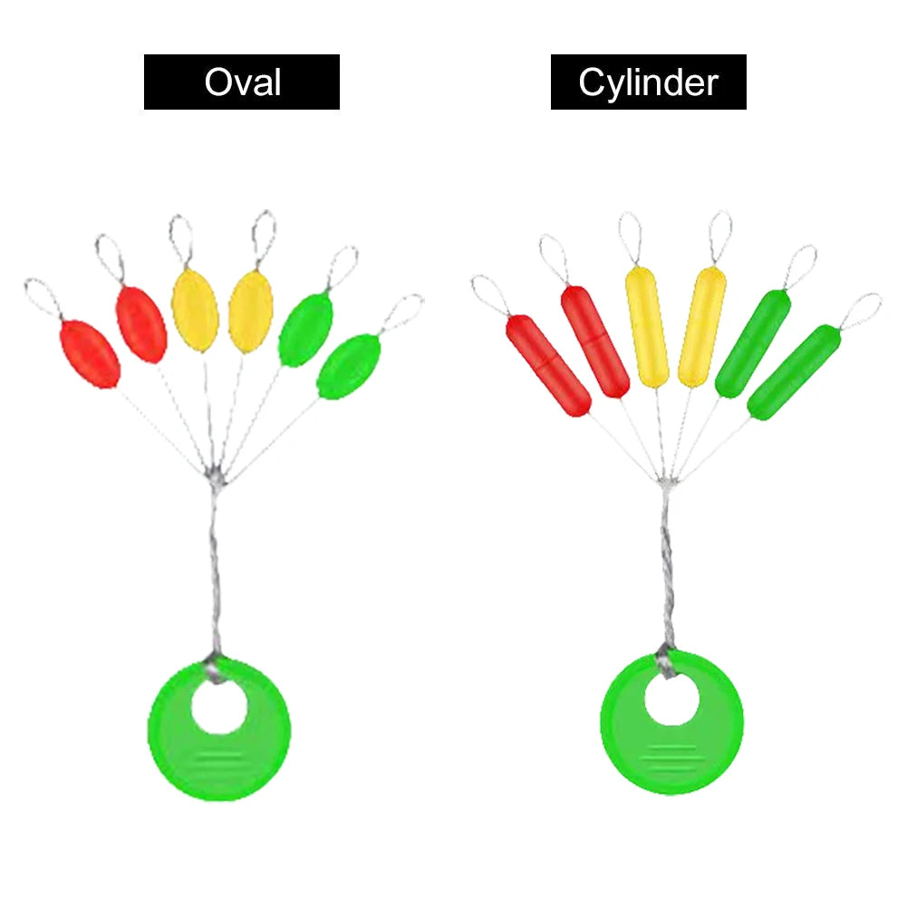 10sets Oval Stopper Connector Line Elasticity Fishing Float