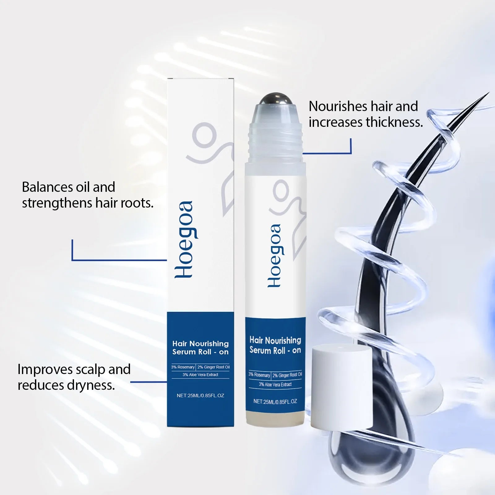 Rosemary Hair Growth Roller Essence – Scalp & Follicle Serum Hair Growth Serum Zpaxo