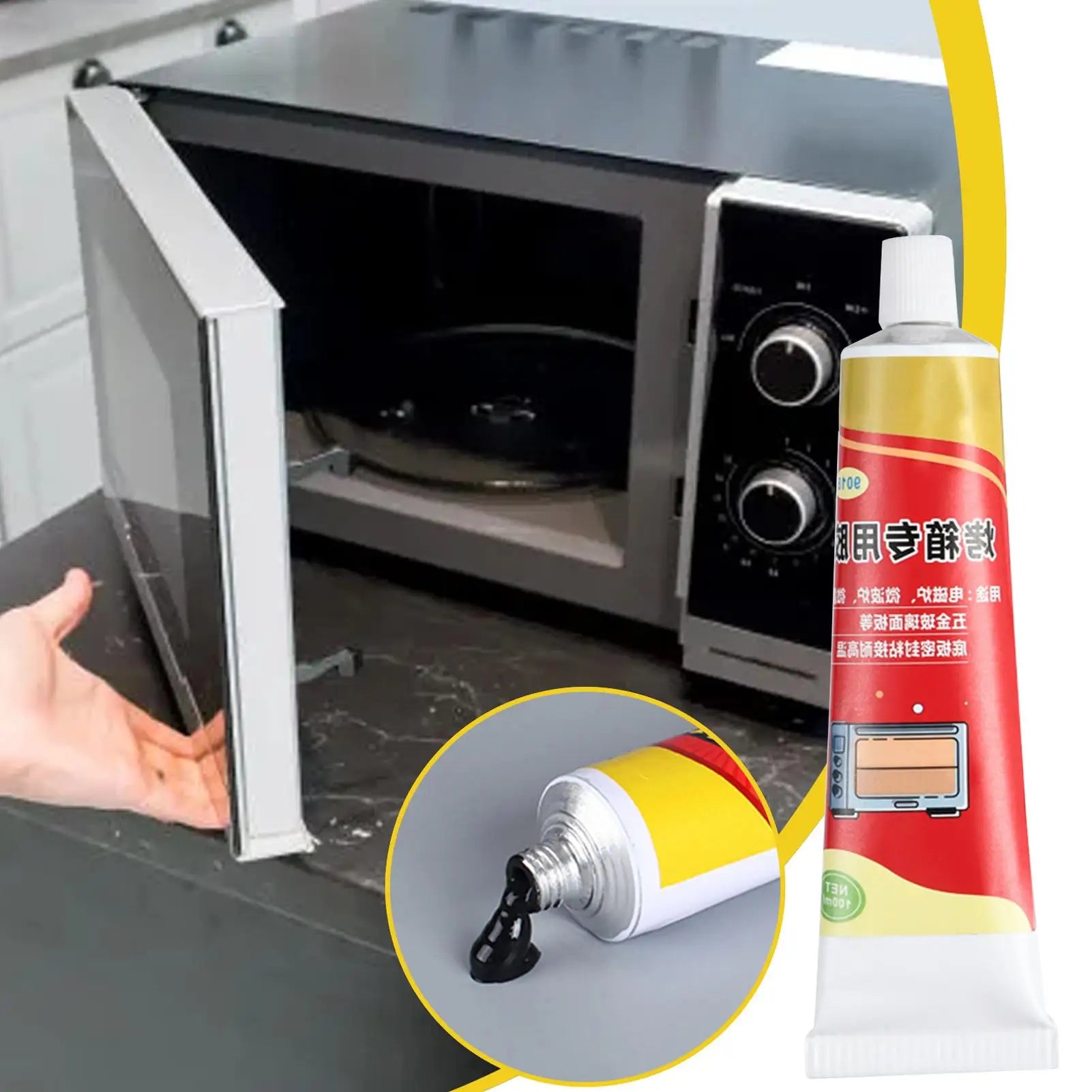 Oven Panel Glue 100ml High Temp Adhesive Leak-Proof Sealant for Grill Household Appliance Glass Cooktop Microwave Oven Zpaxo
