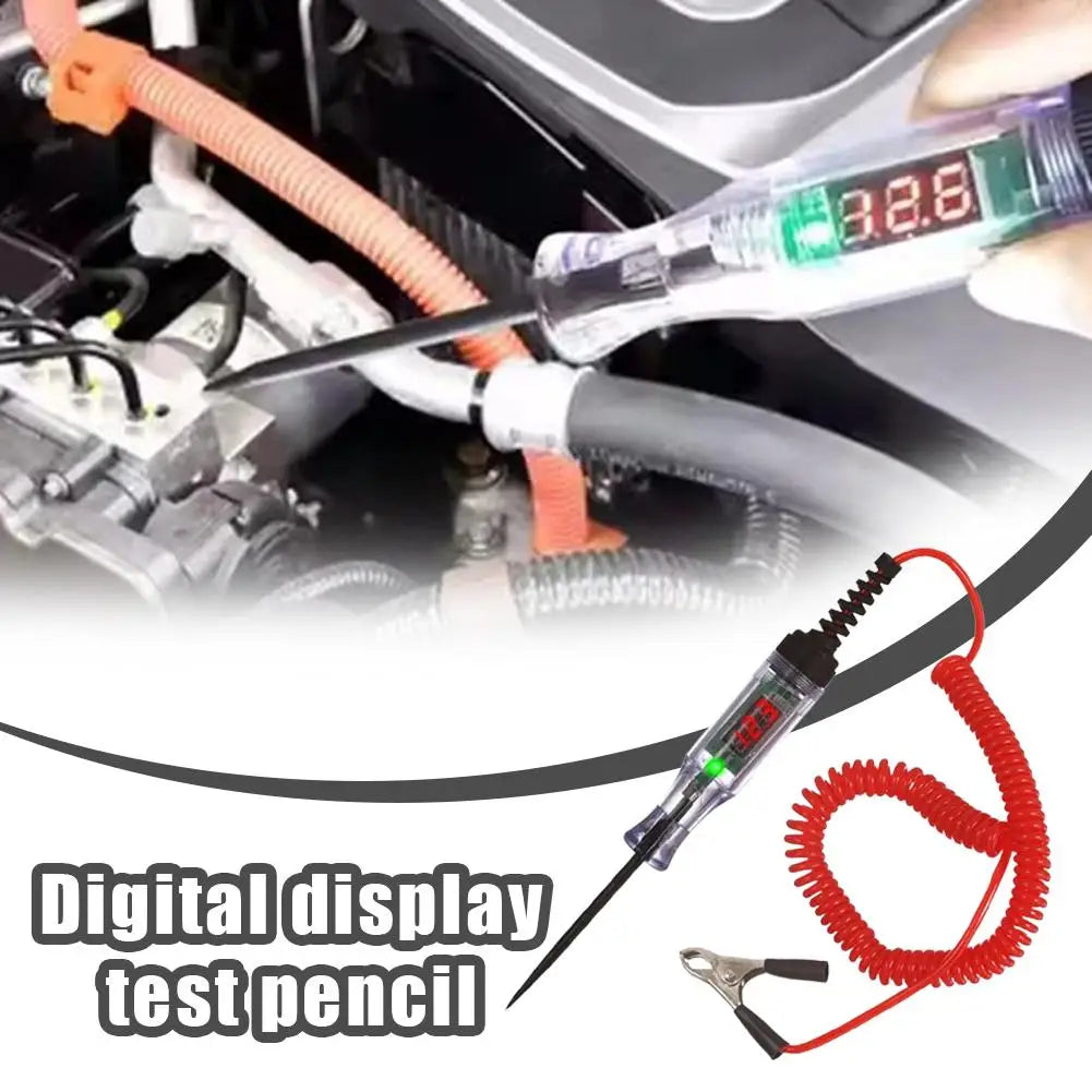 12V 48V DC Car Digital Display Test Pen LED Circuit Tester Auto Diagnostic Probe Electric Measuring Pen Automotive Repair Tools Zpaxo