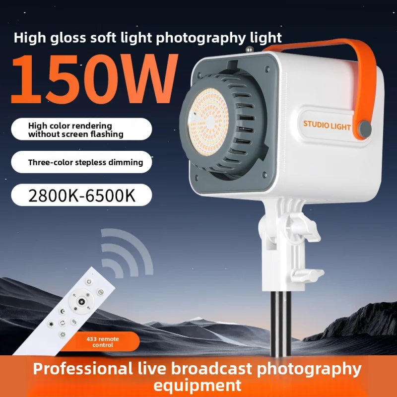 SHINEKNOT 150W 3-Color LED Photography & Streaming Fill Light LED Photography Light Zpaxo