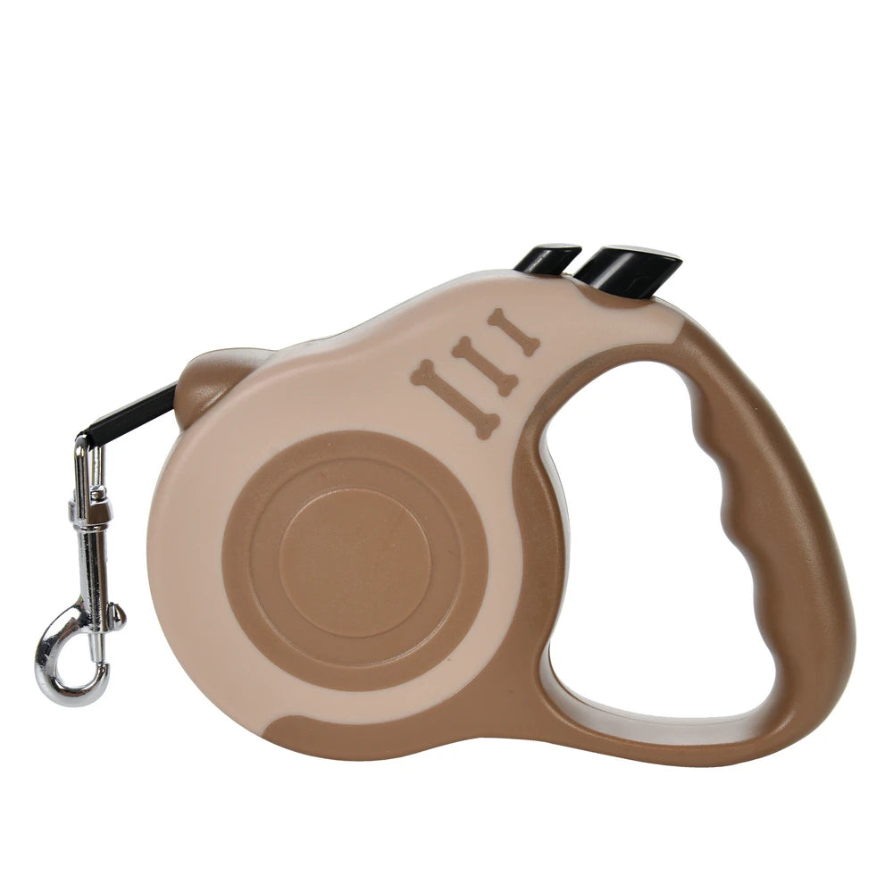 3m 5m Dog Leash for Small Dogs Cat Automatic Retractable Durable Nylon Lead Puppy Outdoor Travel Walking Hiking Traction Rope Zpaxo Coffee 3M
