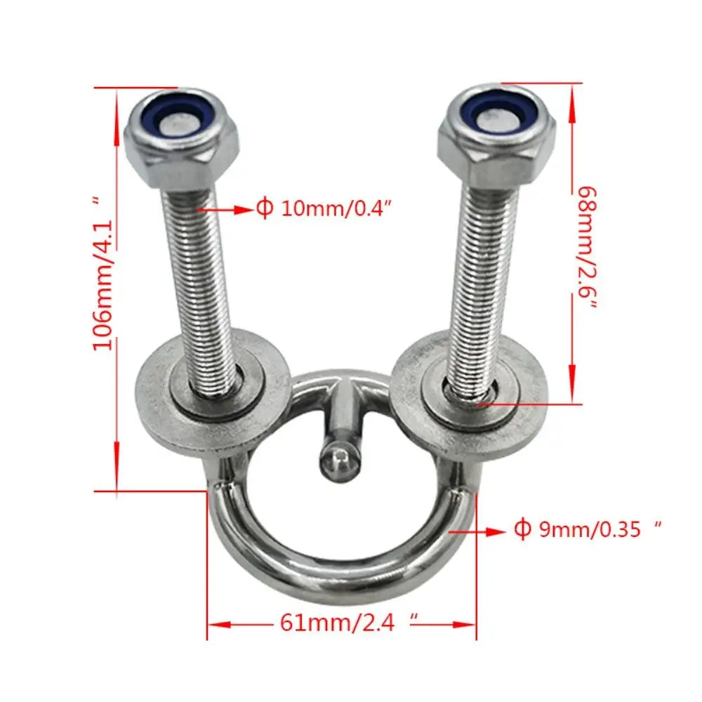 Stainless Steel Water Ski Tow Ring Marine Grade Durable Construction Zpaxo