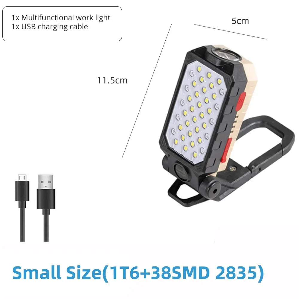 ESMARTER COB LED Work Light – Rechargeable Magnetic Lantern